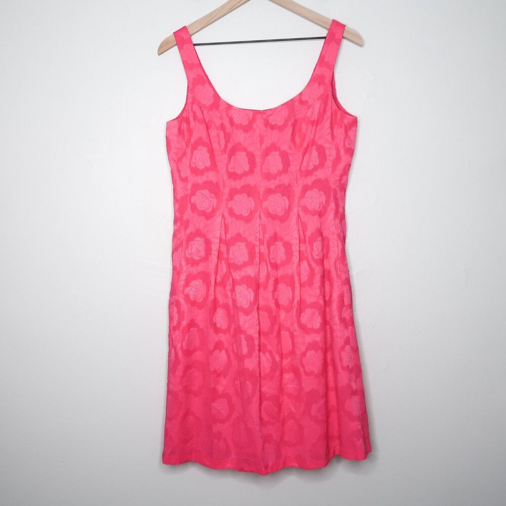 Nine West Womens Short Dress Size 8 Pink Floral Barbie Wedding Vacation Resort